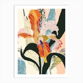 Colourful Flower Illustration Veronica 2 Art Print