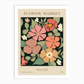 Flower Market Botanical Miami Art Print