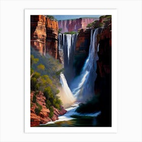 Blyde River Canyon Waterfalls, South Africa Nat Viga Style (3) Art Print