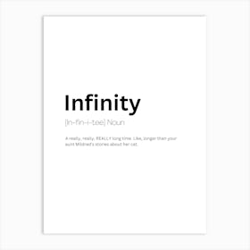 Infinity Definition Meaning Art Print