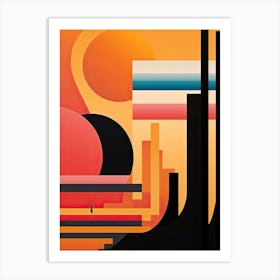 Gold Coast, Australia, Bold Outlines 3 Art Print