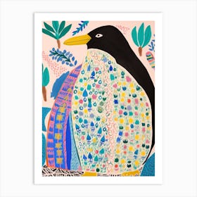 Maximalist Animal Painting Penguin 3 Art Print