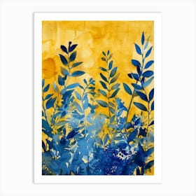 Blue And Yellow 4 Art Print