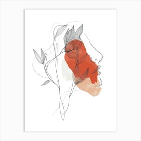 Woman'S Face 1 Art Print