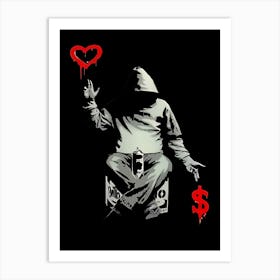 Banksy Love Over Money Wall 1 Art Print