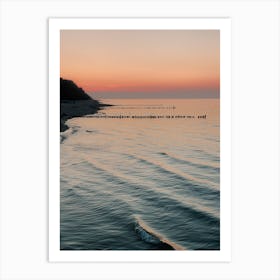 Sundown Seaside Art Print