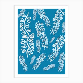 Paper Blue Flower Art Print