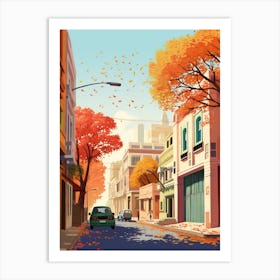 Dehli In Autumn Fall Travel Art 2 Art Print