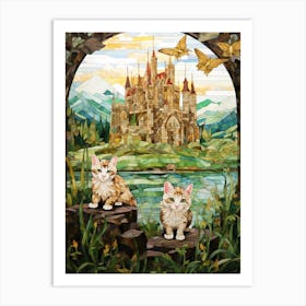 Mosaic Kittens & Kittens Art Print