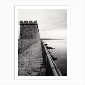 Alghero, Italy, Black And White Photography 4 Art Print