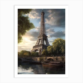 Eiffel Tower Paris France Dominic Davison Style 8 Art Print