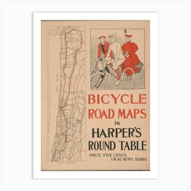 Bicycle Road Maps (1895), Edward Penfield Art Print