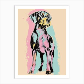 Rottweiler Dog Pastel Illustration Art Print