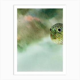 Pufferfish Storybook Watercolour Art Print