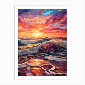 Sunset At The Beach 61 Art Print