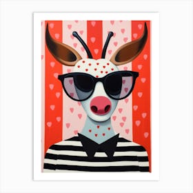 Little Deer 3 Wearing Sunglasses Art Print