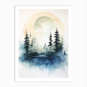 Watercolour Of Sipoonkorpi National Park   Finland 0 Art Print