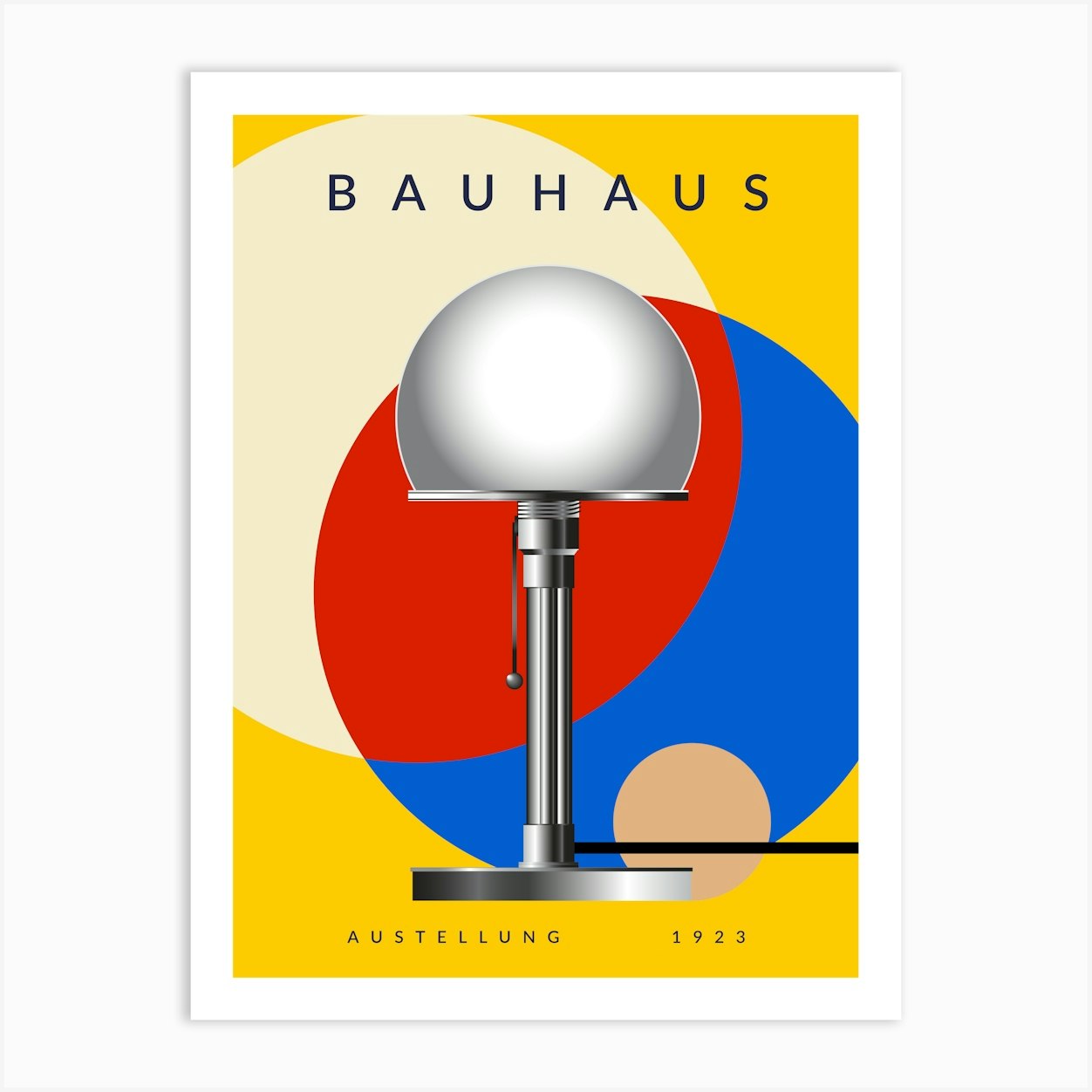 Lamp |Bauhaus Triptych 125 Right | Pop Art World 2025 Art Print by POP ART WORLD