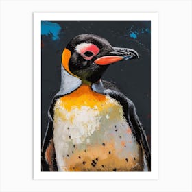 African Penguin Petermann Island Oil Painting 1 Art Print