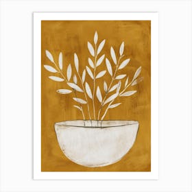 Bowl Of Leaves 1 Art Print