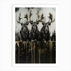 Three Deer Art Print