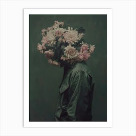 Flowers On The Head 5 Art Print