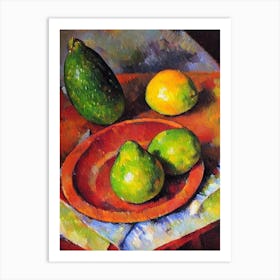 Avocado 2 Cezanne Style vegetable Art Print
