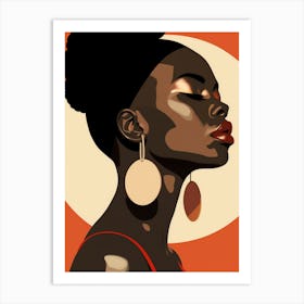 African Woman With Earrings 1 Art Print