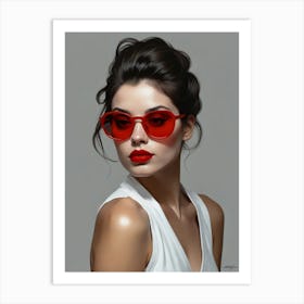 Red Sunglasses Art Print