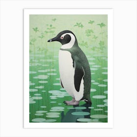 Ohara Koson Inspired Bird Painting Penguin 1 Art Print