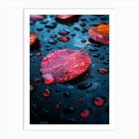 Autumn Leaves In The Rain Art Print