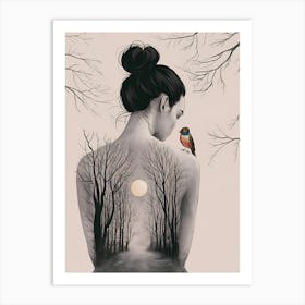 Girl In The Forest 6 Art Print