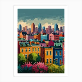 Boston Cityscape Art Print