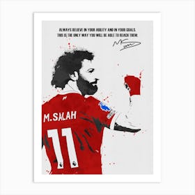 Mohamed Salah Quotes Art Print