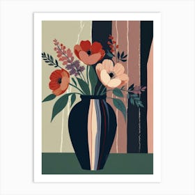 Poppies In A Vase 3 Art Print