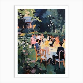 Evening Garden Party - expressionism 2 Art Print