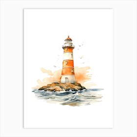 Lighthouse In The Sea 2 Art Print