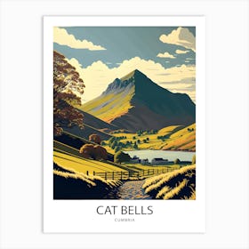 Cat Bells Lake District Art Print Cat Bells Lake District Print Cumbria Derwent Water Cat Bells Print Cat Bells Photo Art Print