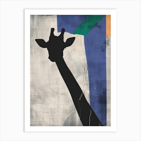 Giraffe 6 Cut Out Collage Art Print