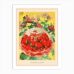 Strawberry Jelly Retro Collage 4 Poster Art Print