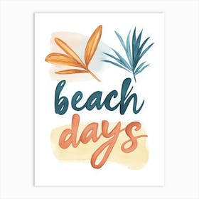 Beach Days No 1 Art Print