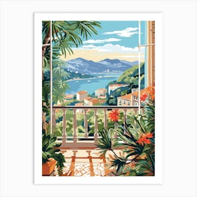 Jardin Exotique De Monaco Illustration 2 Art Print