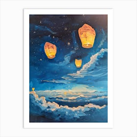 Sky Lanterns 5 Art Print