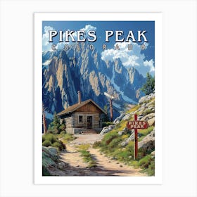 Reach for the Peak: Pikes Peak, Colorado Poster Art Print