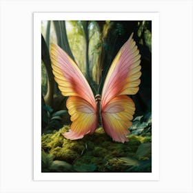 Butterfly In The Forest 2 Art Print