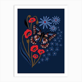 Night Butterfly Art Print