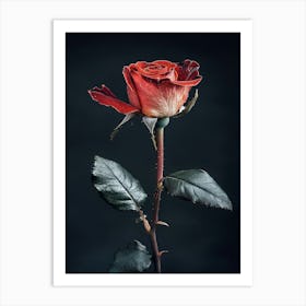 Single Rose 8 Art Print