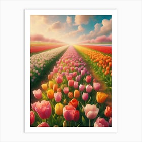 landscape flowers Art Print