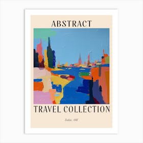 Abstract Travel Collection Poster Dubai Uae 5 Art Print