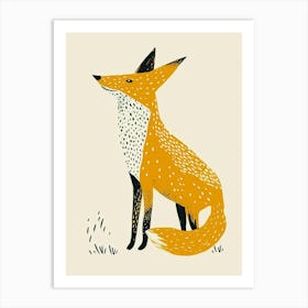 Yellow Coyote 4 Art Print